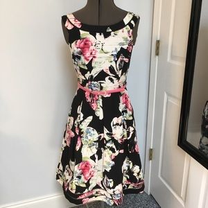 White House Black Market black flowered dress